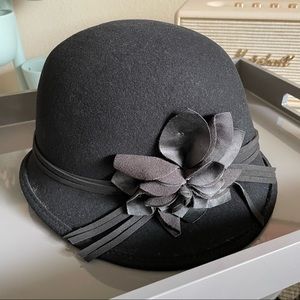 SOLD Winter Floral Fedora Bucket Hat Bowler Style